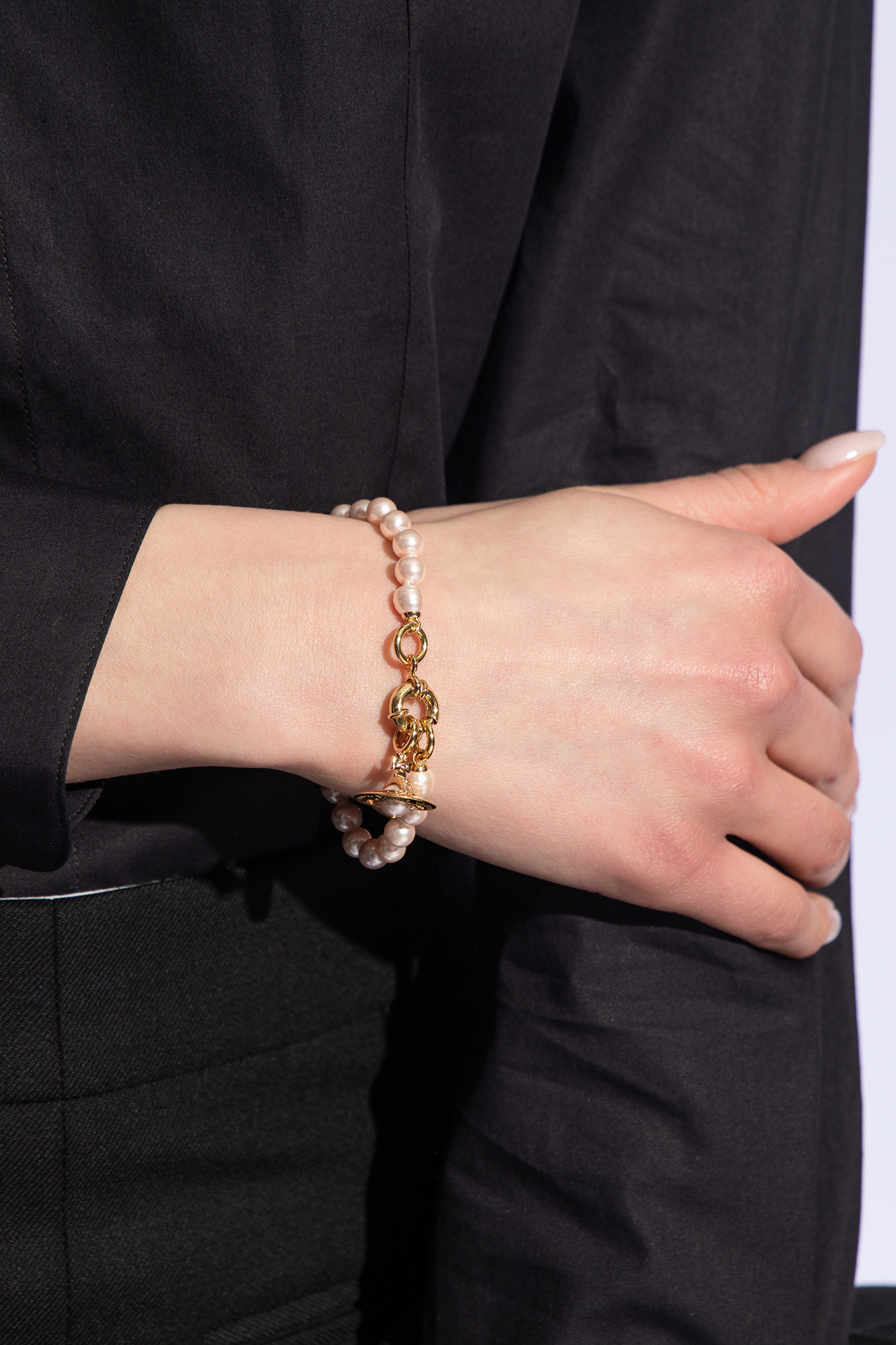 Vivienne Westwood ブレスレット アレクサ Gold Pearl Bracelet 'Alexa' Vivienne Westwood